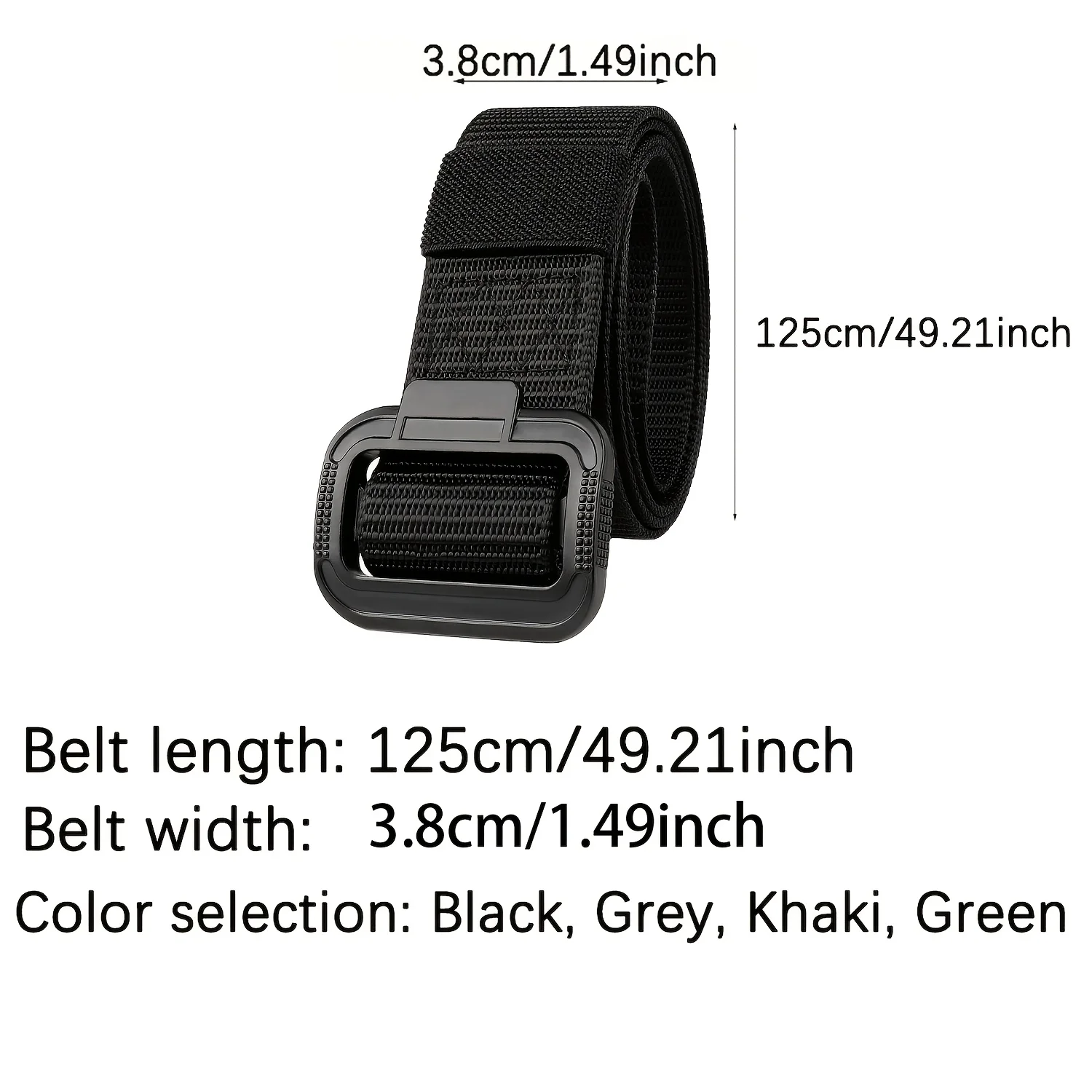 حزام رجالي عالمي بسيط في الهواء الطلق حزام جينز غير رسمي في الهواء الطلق حزام خصر قابل للتنفس مشبك معدني حزام متعدد الاستخدامات، للهدايا المثالية
