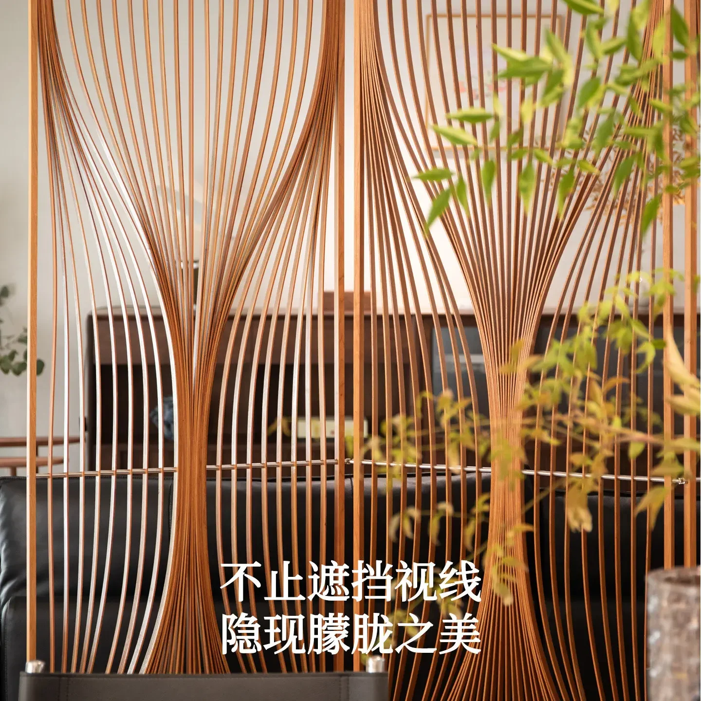 Living room simple screen French medieval wabi-sabi folding screen partition solid wood grille floor partition