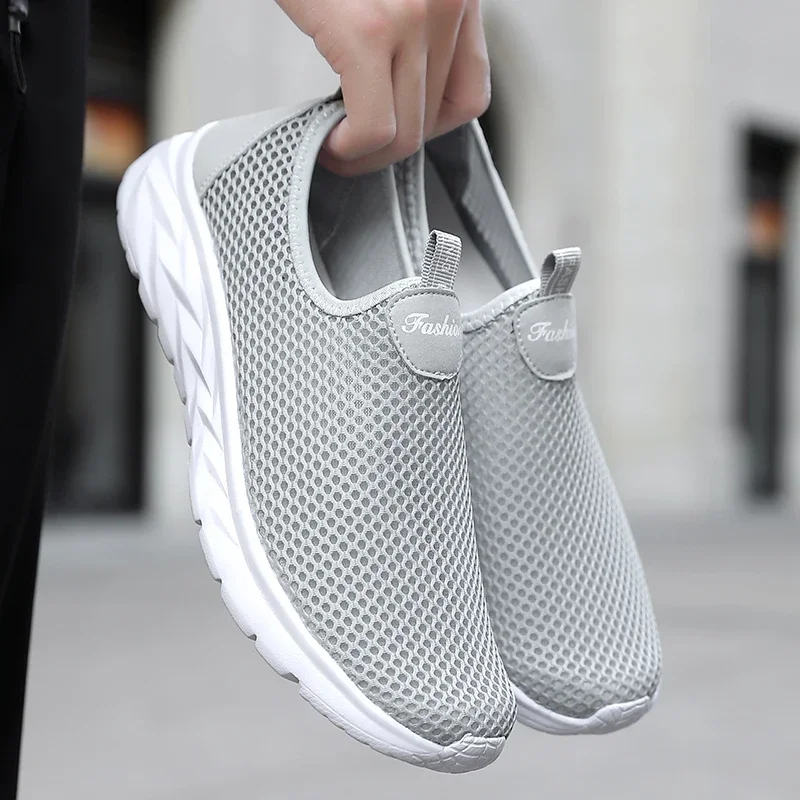 

Summer Casual Sneakers For Men Mesh Shoes Lightweight Breathable Slip on Shoes Man Trainers Outdoor Non-slip Men's Sports Shoes