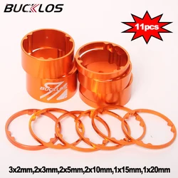 BUCKLOS Bicycle Stem Washer 2-20mm Headset Spacers Ultralight CNC Aluminum Headset Washer 2/3/5/10/15/20mm Mountain Bike Part