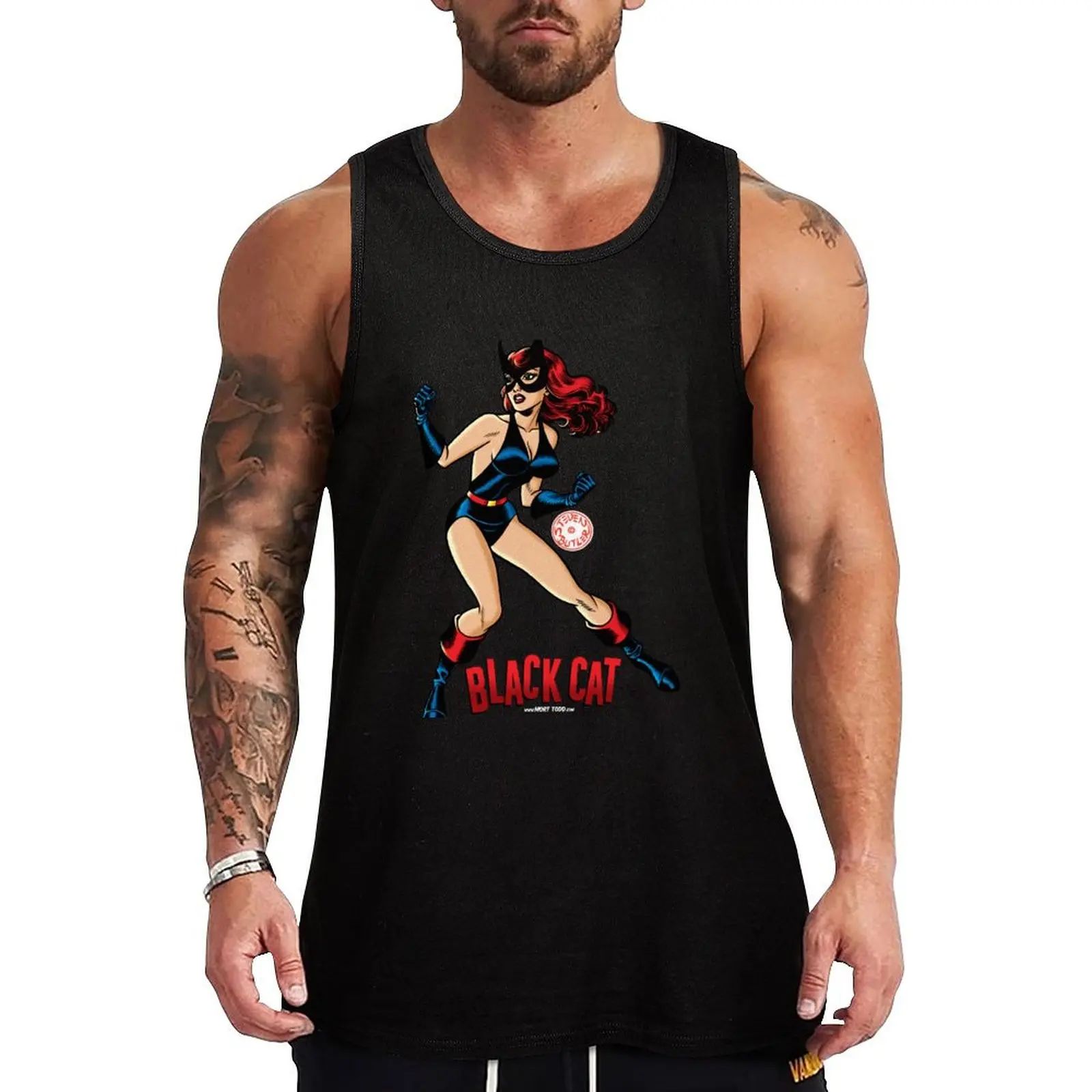 Black Cat Golden Age Superhero Tank Top tops Clothing