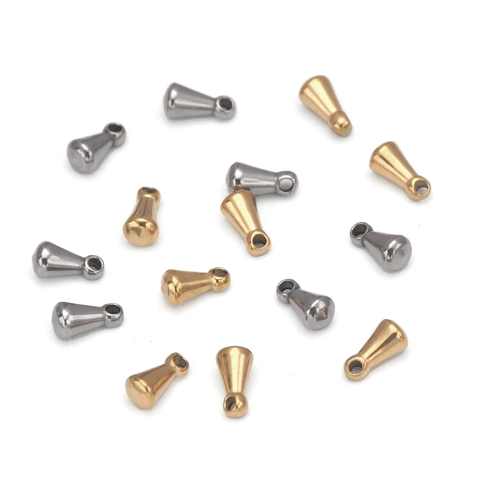 30 Stück 304 Edelstahl-Charms, Kettenverlängerung, Tropfen-Charms für Schmuckherstellung, Bastelzubehör, 6x3mm – Detail 4
