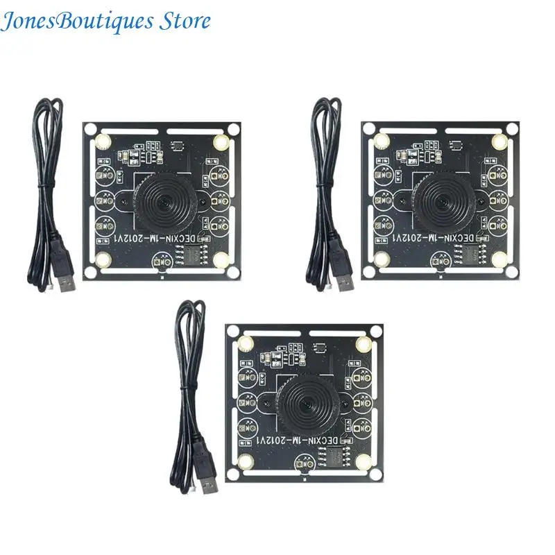 3PCS OV9732 USB Camera Module 1MP HD720P 100 Degree Lens for Face Recognition W8KE