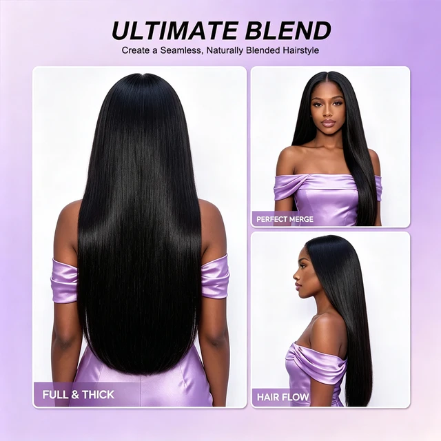 16A Vietnamese Hair Bundles Weft 28 30 inch Bone Straight 100% Human Hair Natural Black 3 4pcs Bundle Raw Hair Bundles Remy Thick Hair Extensions 5