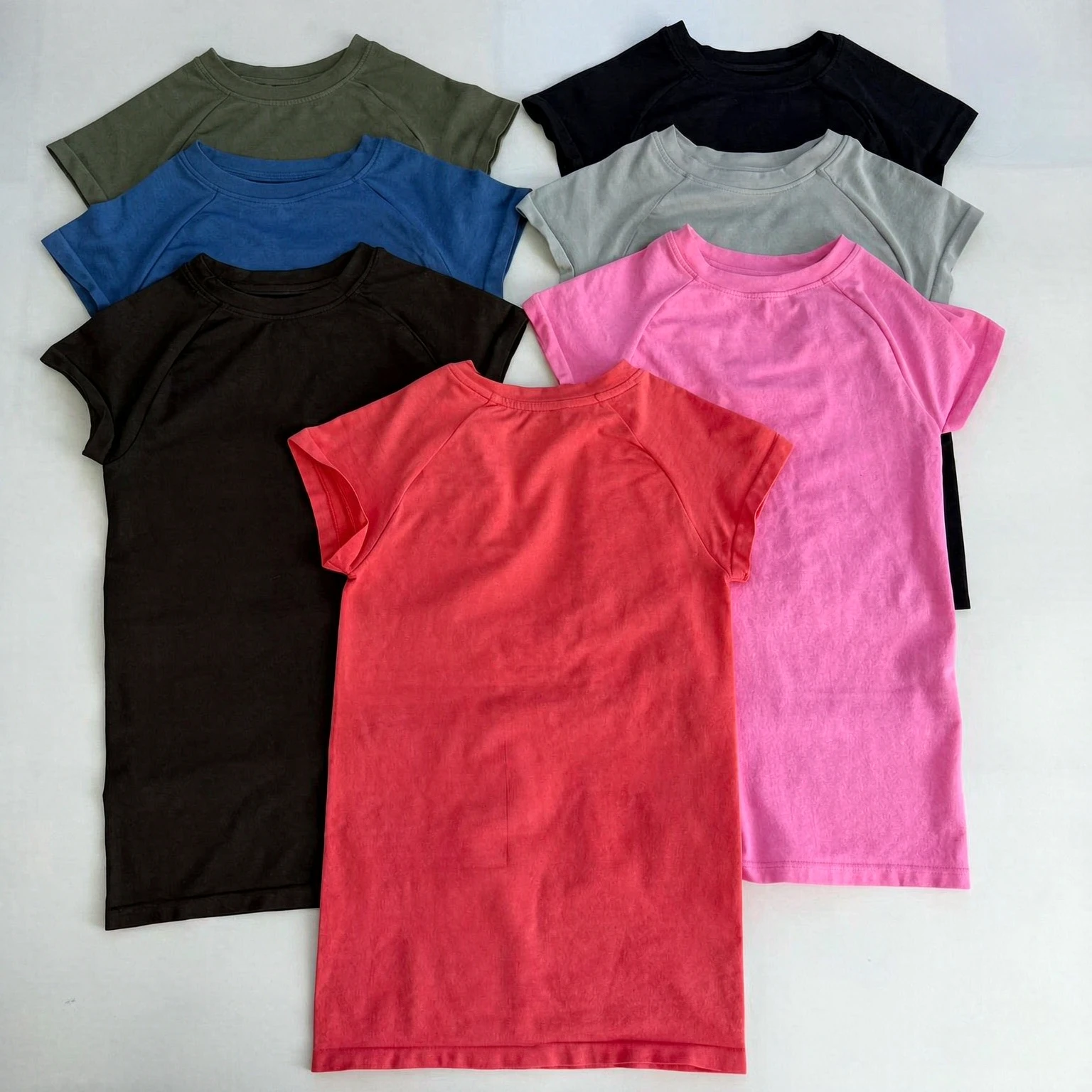 NO LOGO Seamless ultra soft short sleeved top suitable for fitness training running sports T-shirt high elasticity Pilates yoga