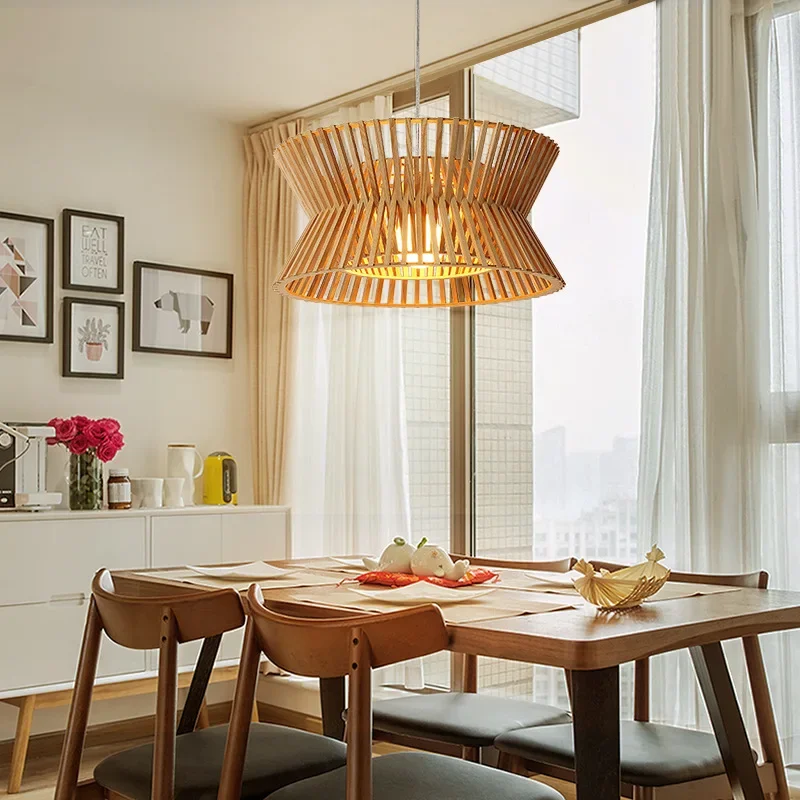 Nuovo lampadario creativo in legno massello per soggiorno sala da pranzo ufficio decorazione di illuminazione per interni in stile nord europeo