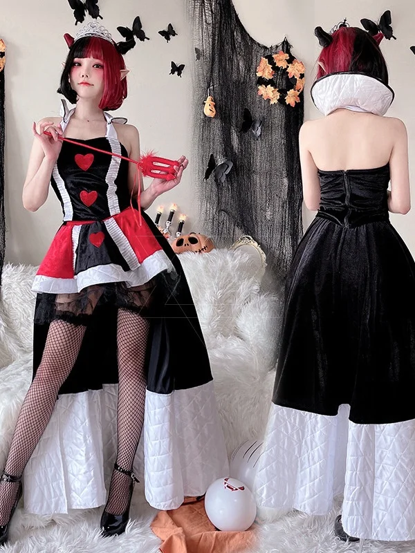 

Valentine's Day Heart Queen Women's Costume Halloween Party Role-playing Event Traditional Chinese Ethnic Stage Performance Wear