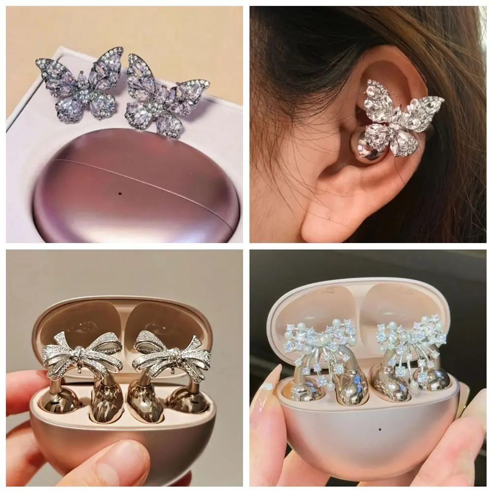 

New DIY Headphone Diameter Buckle Zircon Decorative Headphone Decoration Clip Easy to Install Removeable Earbud Accessories