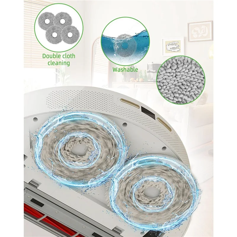 A83X-2 مجموعة ل Roborock Q Revo S/Q Revo Maxv/Q Revo Pro جهاز آلي لتنظيف الأتربة فرشاة جانبية رئيسية مرشحات Hepa ممسحة القماش أكياس الغبار