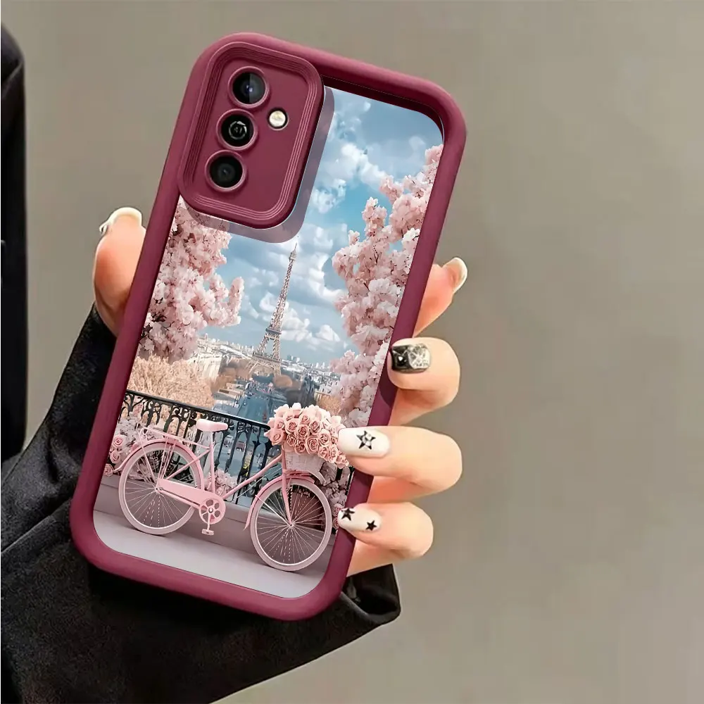 French landscape Phone Case For Samsung Galaxy A73 A72 A71 A56 A55 A54 A53 A51 A36 A35 A34 A52 A50 A30 S 4G 5G Silicone Cover