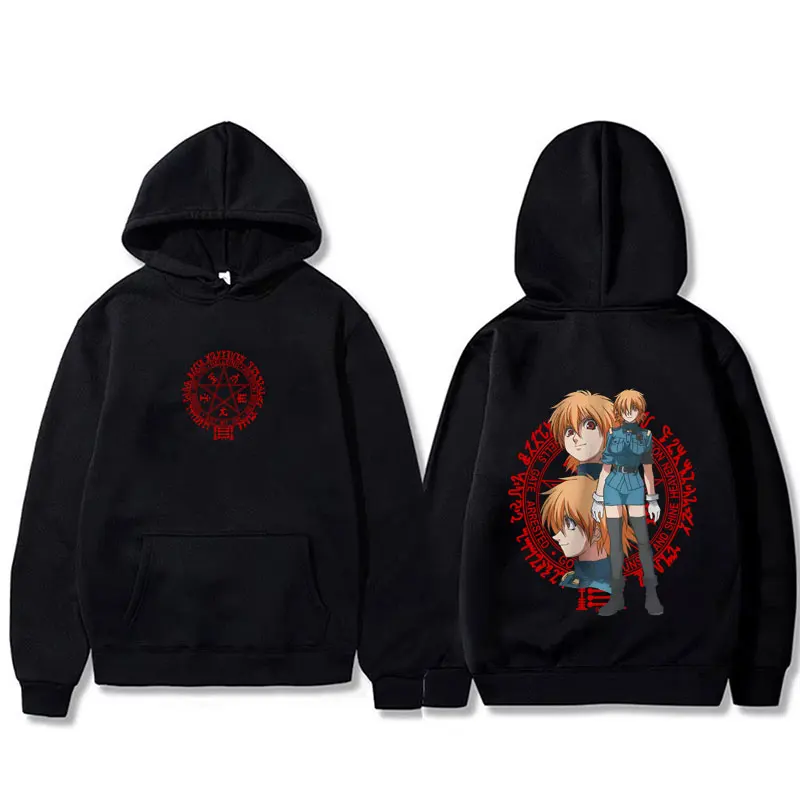 Anime Hellsing Seras Victoria Graphic Hoodie Vampire Alucard Merch Sweatshirt Men Women Casual Manga Oversized Pullover Hoodies