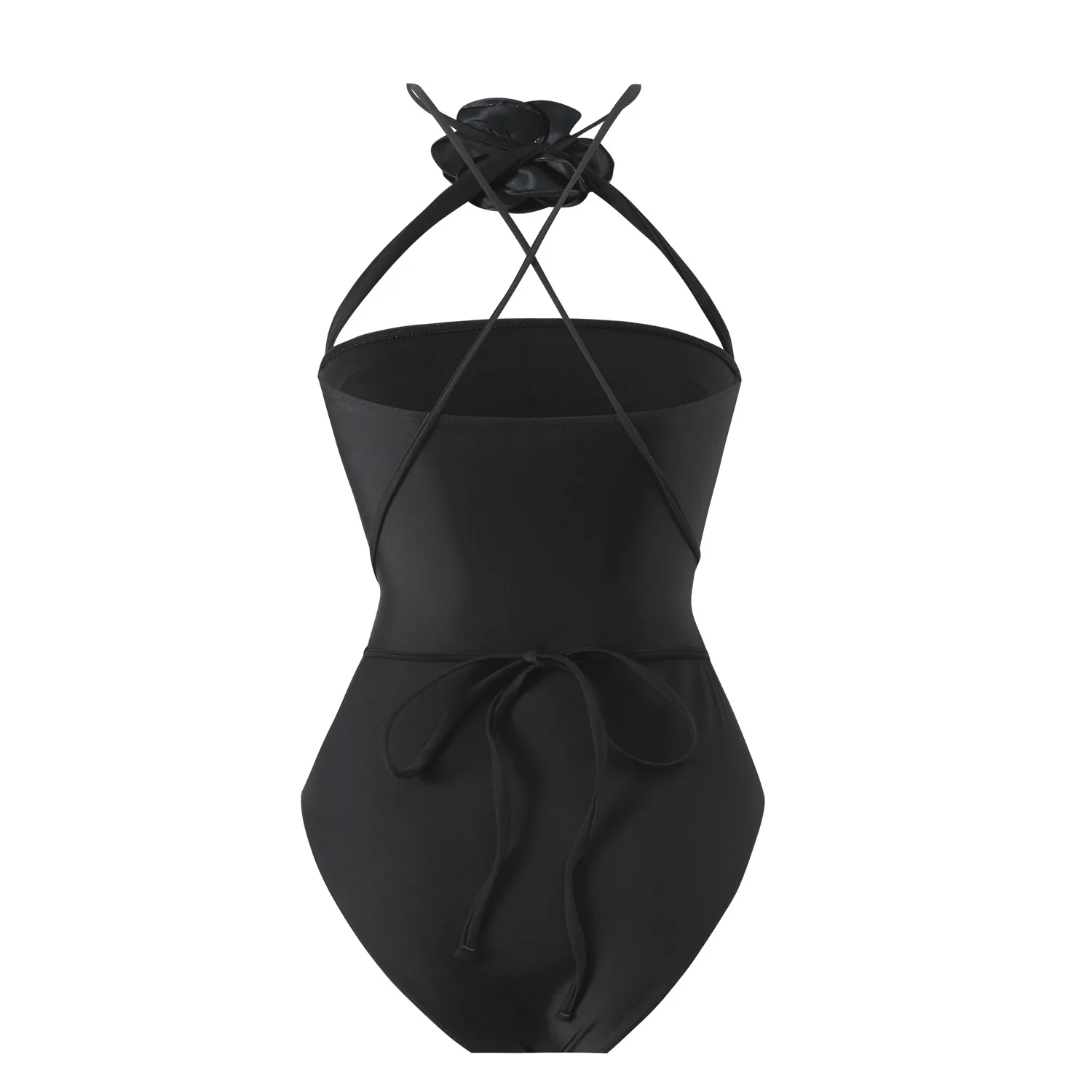 เซ็กซี่ 3D ดอกไม้เข็มขัด Bandeau ผู้หญิงชุดว่ายน้ํา One Piece ชุดว่ายน้ําหญิงสูงตัดขา Monokini Bather ชุดว่ายน้ําว่ายน้ํา