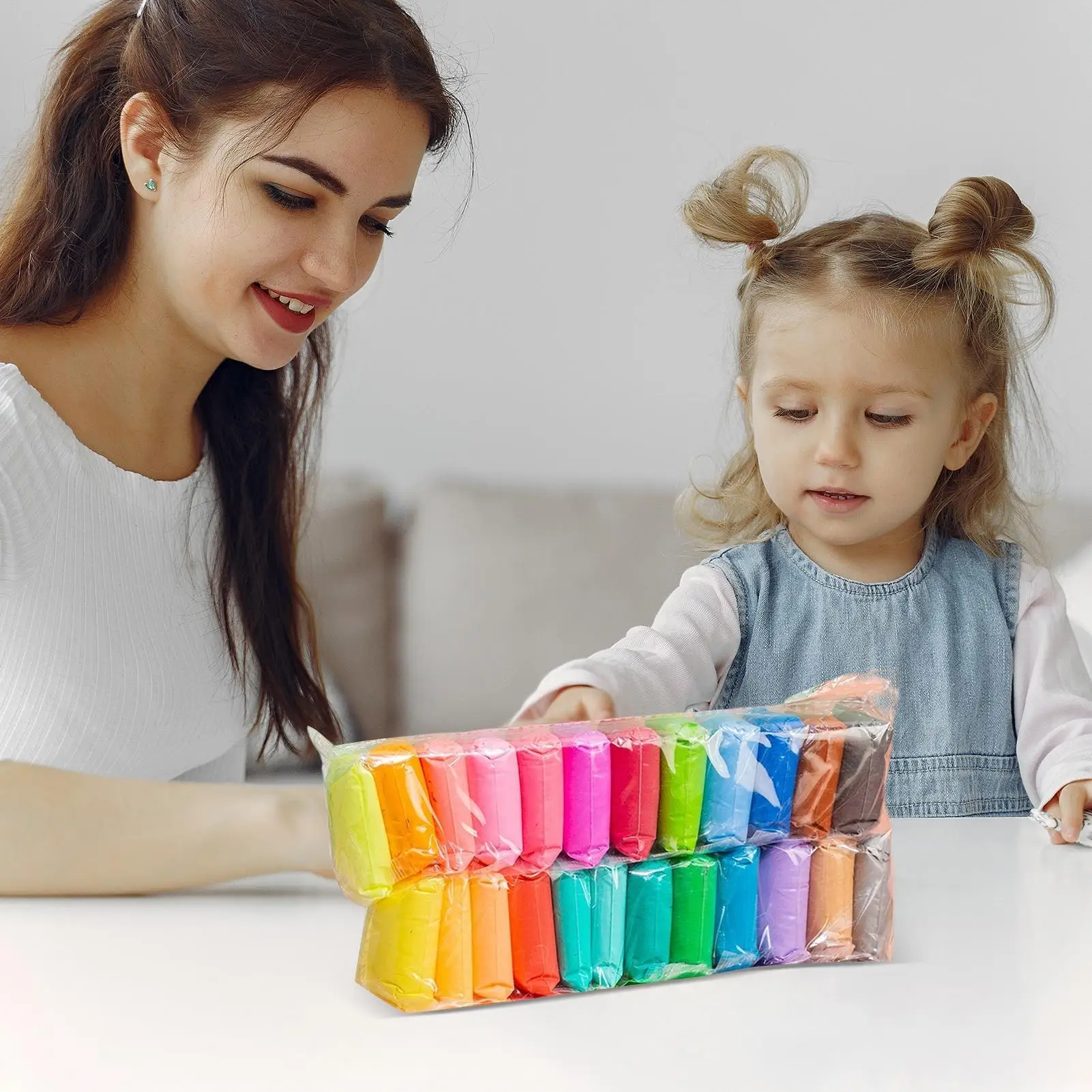 Multiple Colors Air Dry Clay Non-Toxic Modelling Craft Kit for Kids Home School Learning Activities Boost Creativity and
