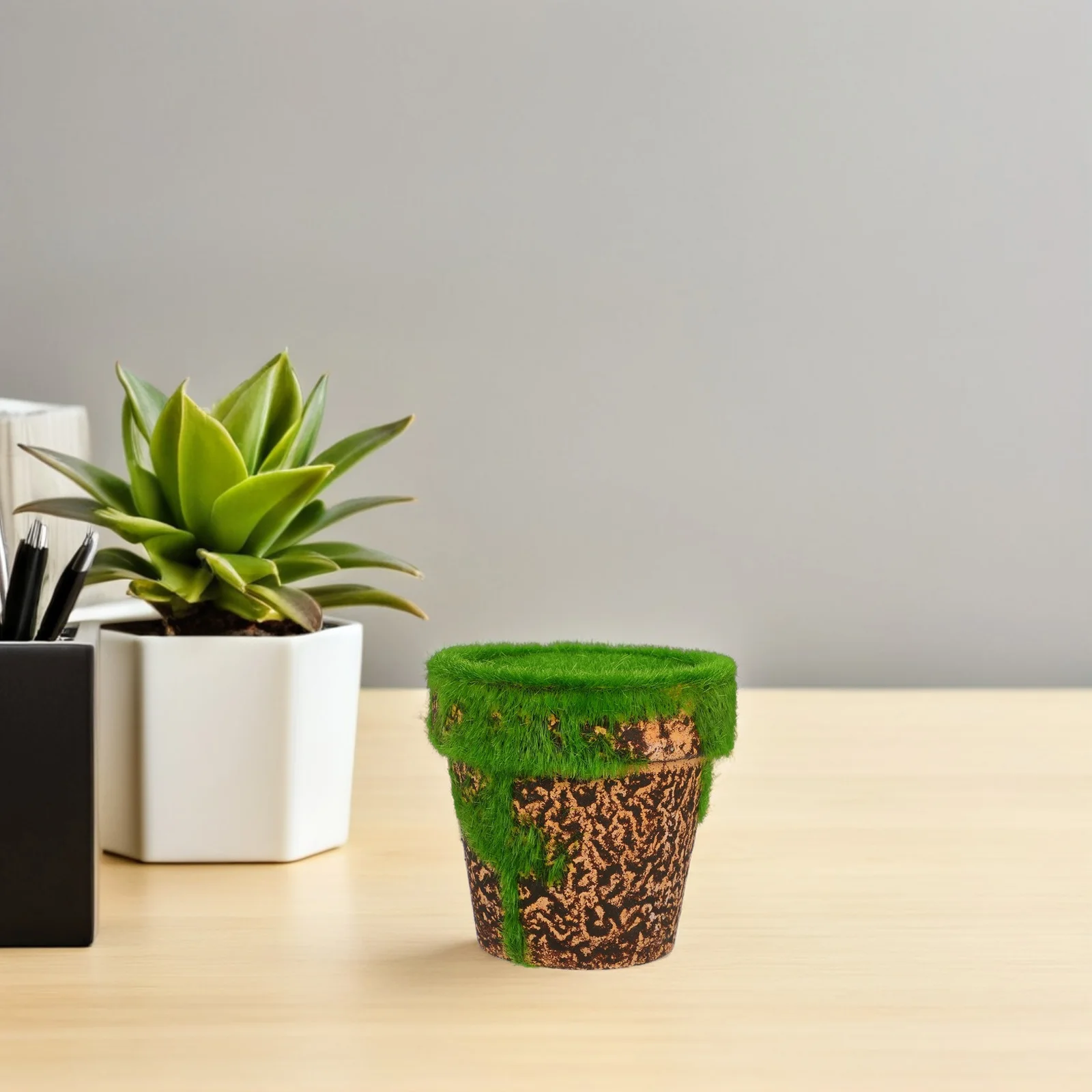 

Paper Pulp Flower Pot For Diy Arrangements Fake Planter With Foams Core Artificial Indoor Plant Container Mini