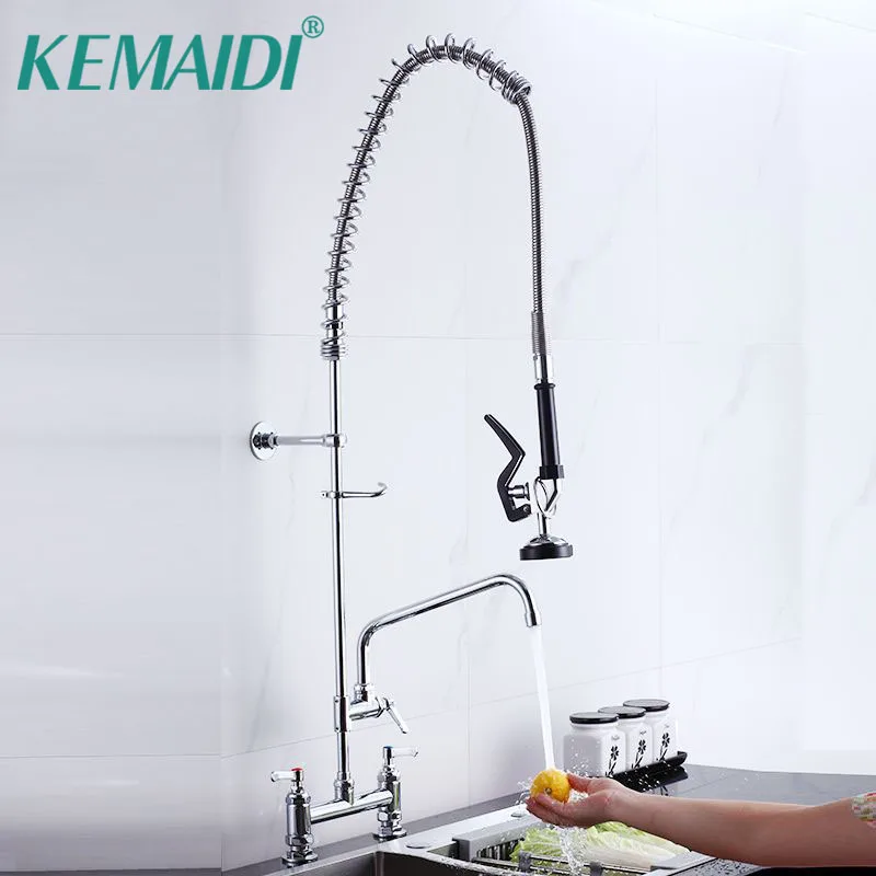 

KEMAIDI Solid Brass Kitchen Faucet High Pressure multifunctional Kitchen Sink Faucets Hot Cold Water Mixer Tap 360 Swivel Spout