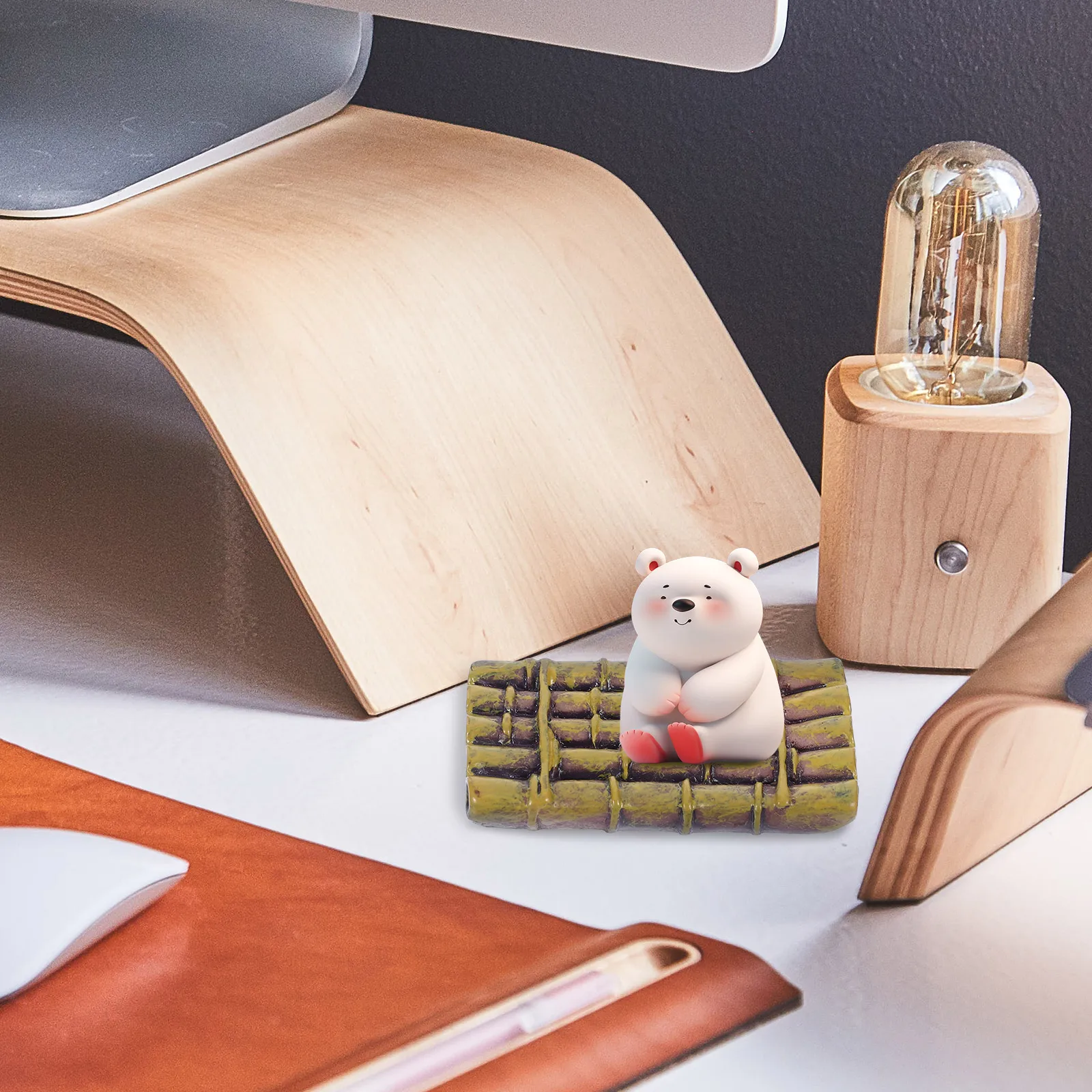 

6 Pcs Miniature Bamboo Resin Ornaments Landscape Decorations Garden Accessories Beach House Sand Table Boat Models