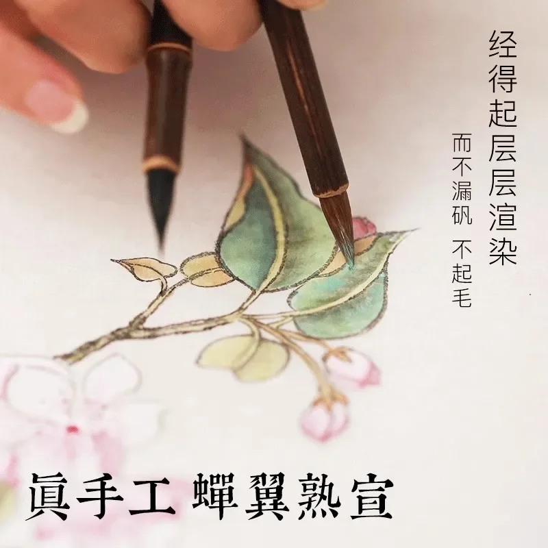 50 Sheets Cicada Wing Xuan Paper - Ultra-Thin Transparent Ripe Rice Paper for Chinese Gongbi Tracing Painting, & Fine Art