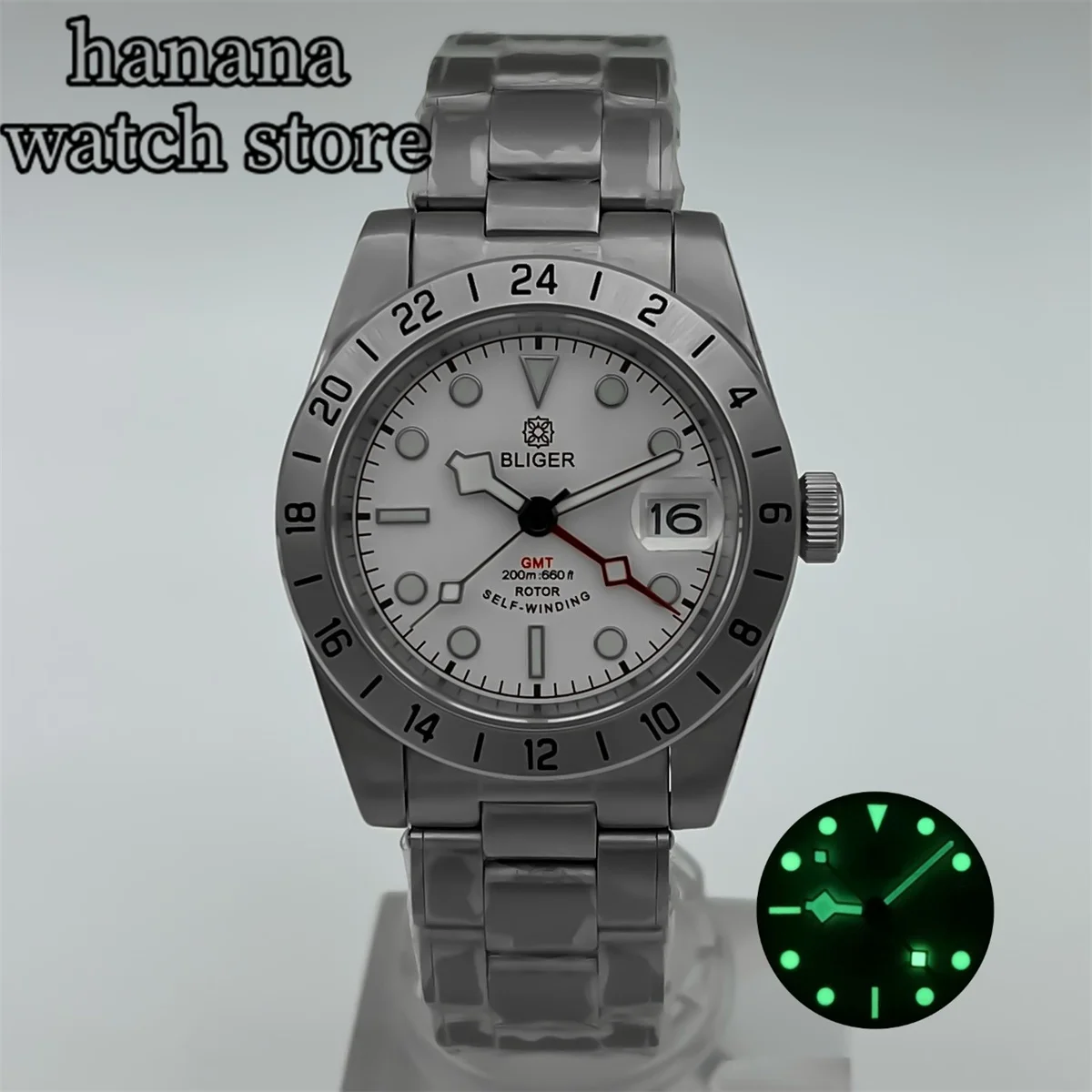 NH34A 39mm Men's mechanical diving watch Blue yellow orange red Green GMT NH34 movement sapphire glass black white luminous dial