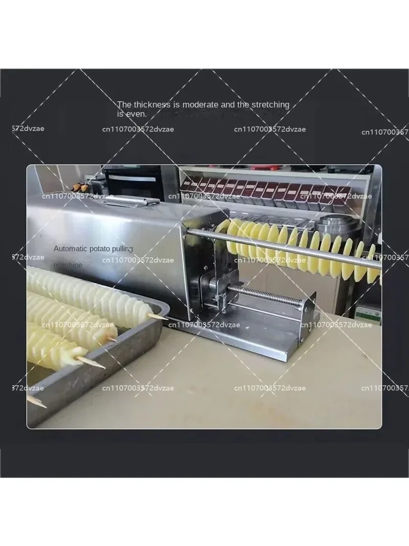 

Commercial Automatic Potato Slicer Stainless Steel Chip Cutting Machine Tornado Spiral Twisted Potato Sticks Maker for Kitchen