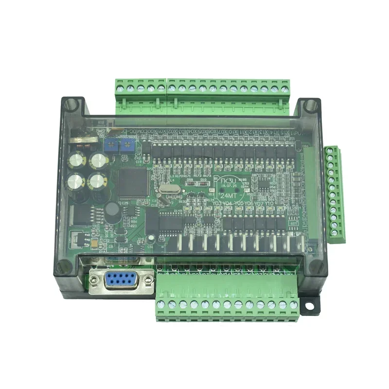 Amsamotion FX3U-24MR FX3U-24MT PLC Programmable Logic Controller 14DI/10DO Analog 6AI/2AO RS232 RS485 Industrial Control Board F