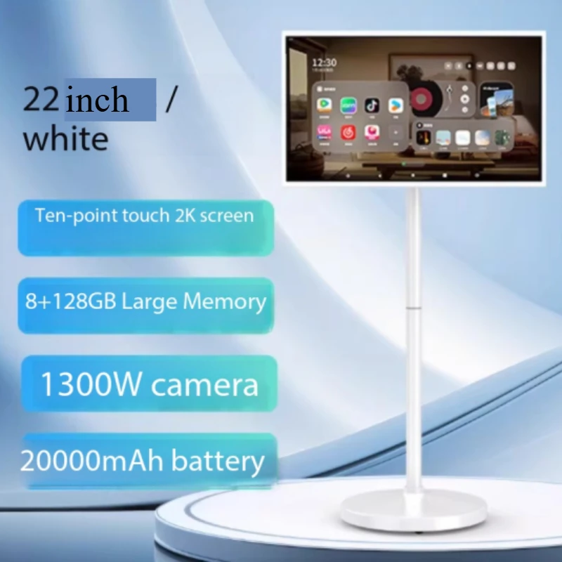 32 inch tablet with a portable and detachable screen, integrated TV with screen mirroring capabilities, 4K touch smart screen