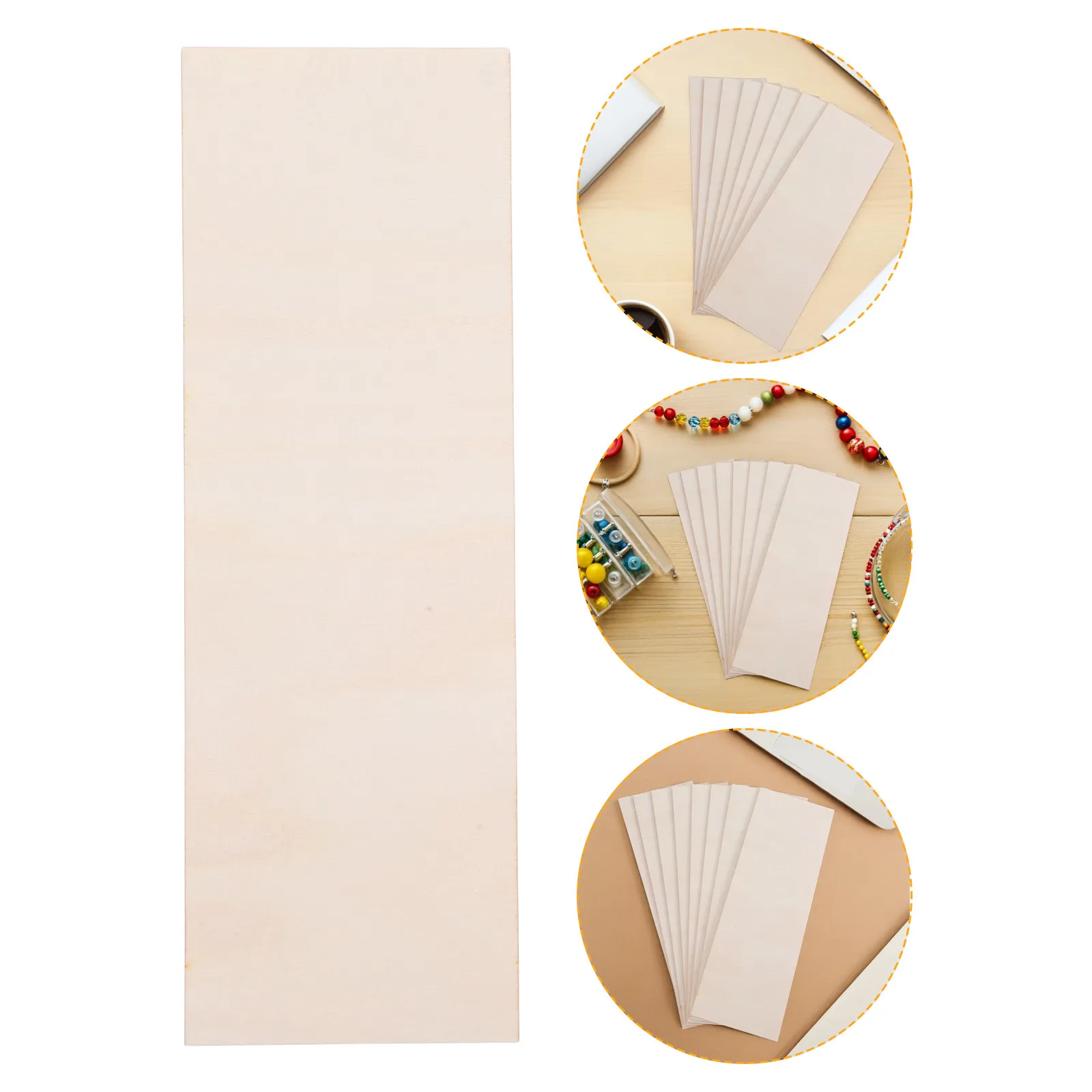 8Pcs Wood Boards Rectangle Unfinished Wood Sheets for Painting Drawing Engraving DIY Crafts Painting Supplies Board Decoration