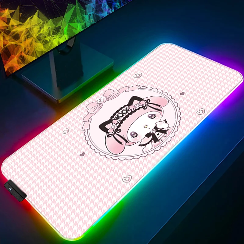 لوحة ماوس RGB Cinnamoroll Professional Lock Edge ألعاب الرياضات الإلكترونية سرعة الكمبيوتر لوحة مفاتيح مطاطية للألعاب بإضاءة خلفية LED لوحة ماوس مكتبية #2