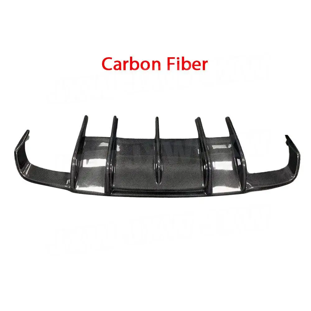 JXWANCF For Benz E Class W212 E400 E500 E63 AMG 4 Door Sport 2011-2013 Rear Bumper Lip Diffuser Spoiler Carbon Fiber FRP view 2