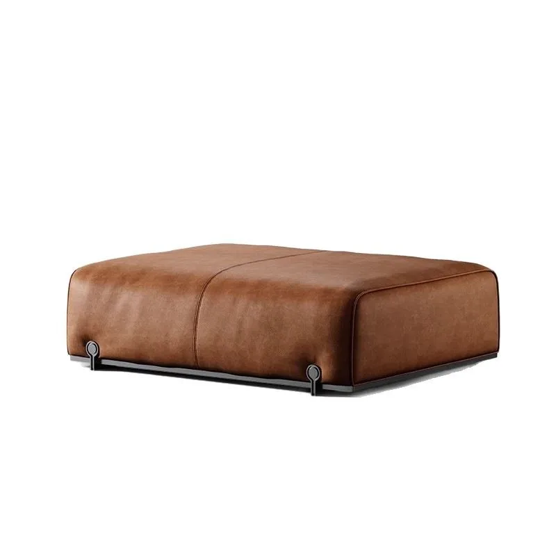 

Living room home full leather sofa pedal stool