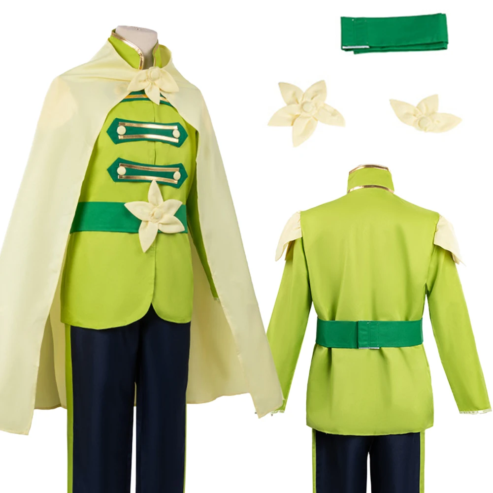 Fantasia Frog Naveen Cosplay Clothing Cartoon Prince Men Disfraz Costume Male Fantasy Halloween Carnival Party Clothes