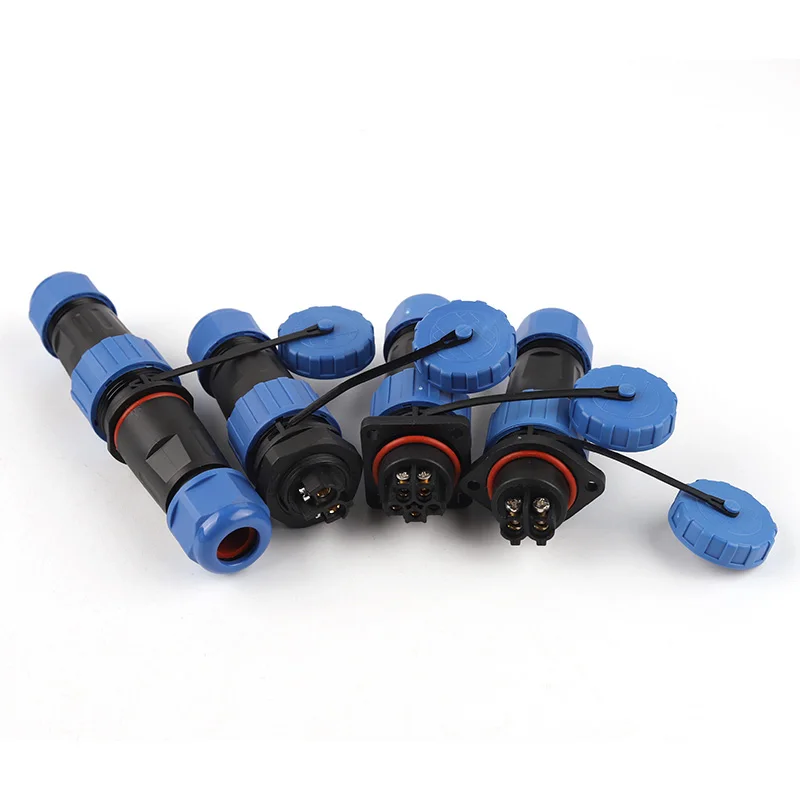 

LP/SP20 IP68 Waterproof Nut/Flange/Square/Butt Solderless Screw Crimp Connector 2-7 Pin Panel Mount Aviation Cable Connector