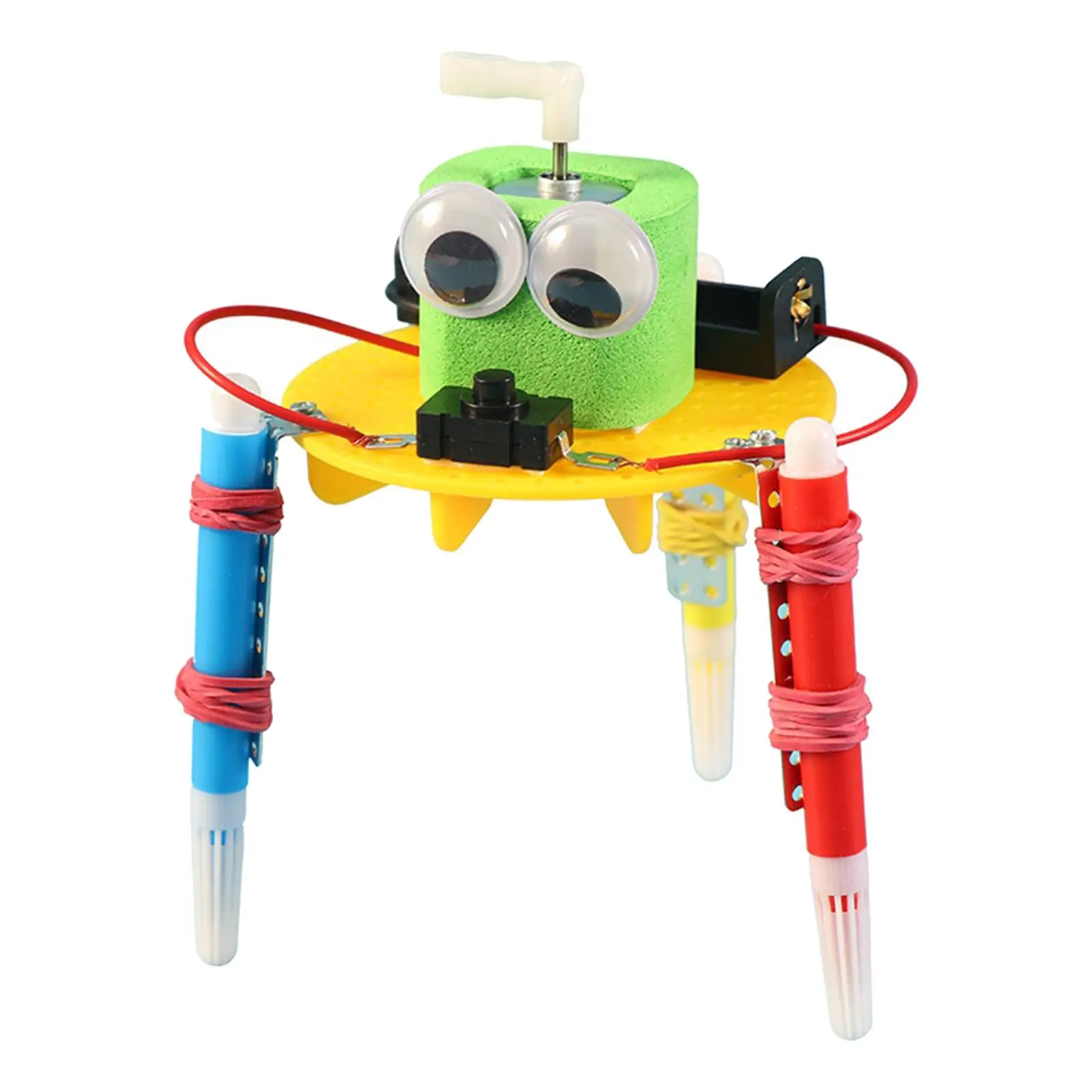 Early Learning DIY Doodle Robot Technology 3D Puzzle Model Experiment Toy Wooden science Kit for Girls Boys teens Gifts