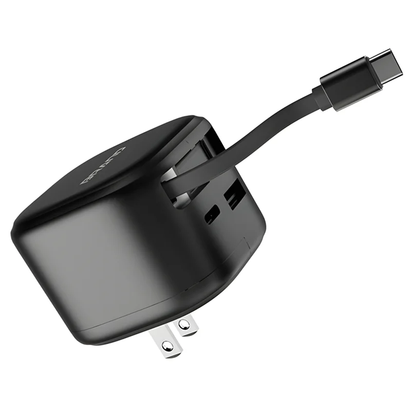 

2025 New-USB TYPEC Retractable Line Charger 35W Fast Charge PD Lithium Battery Charger Travel Adapter Suitable For Phone US Plug