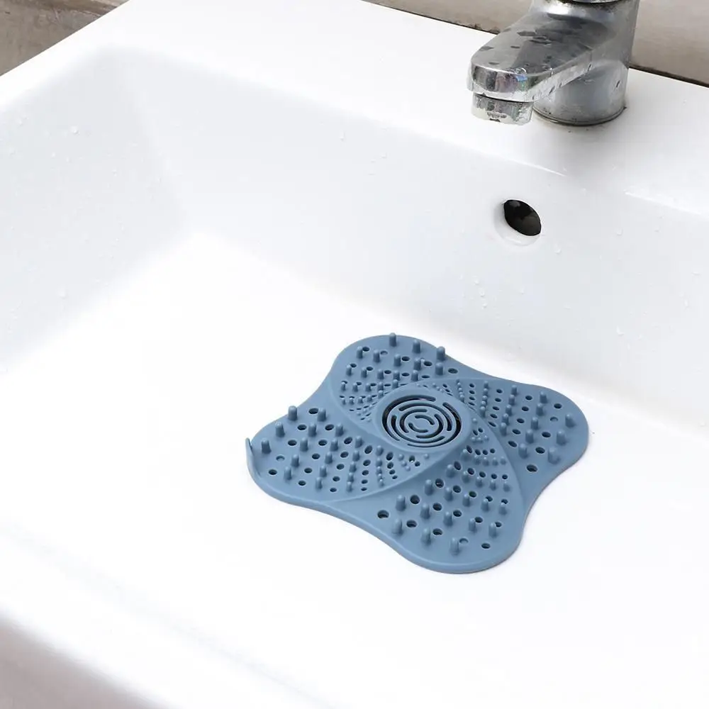 Anti-blocking Sink Strainer Square Shape Floor Drain Mesh Trap Hair Clean Up Shower Drain Pad Kitchen Bathroom Accessories