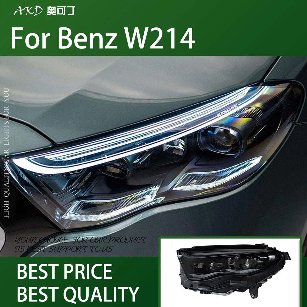 For Benz E class W214 Headlights 2024-2025 DRL 12V H7 LED Bi Xenon Bulbs Fog Lights AKD Car Decorations Accessory W211 Head Lamp