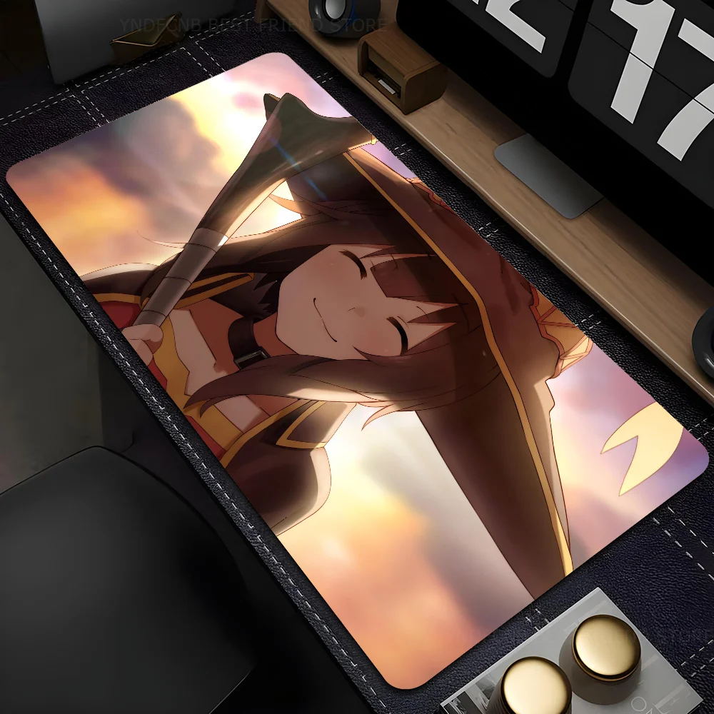 anime girl M-Megumin K-KonoSuba  Mousepad Mouse Mat Desk Mat With Pad Gaming Accessories Prime Gaming XXL Keyboard Pad