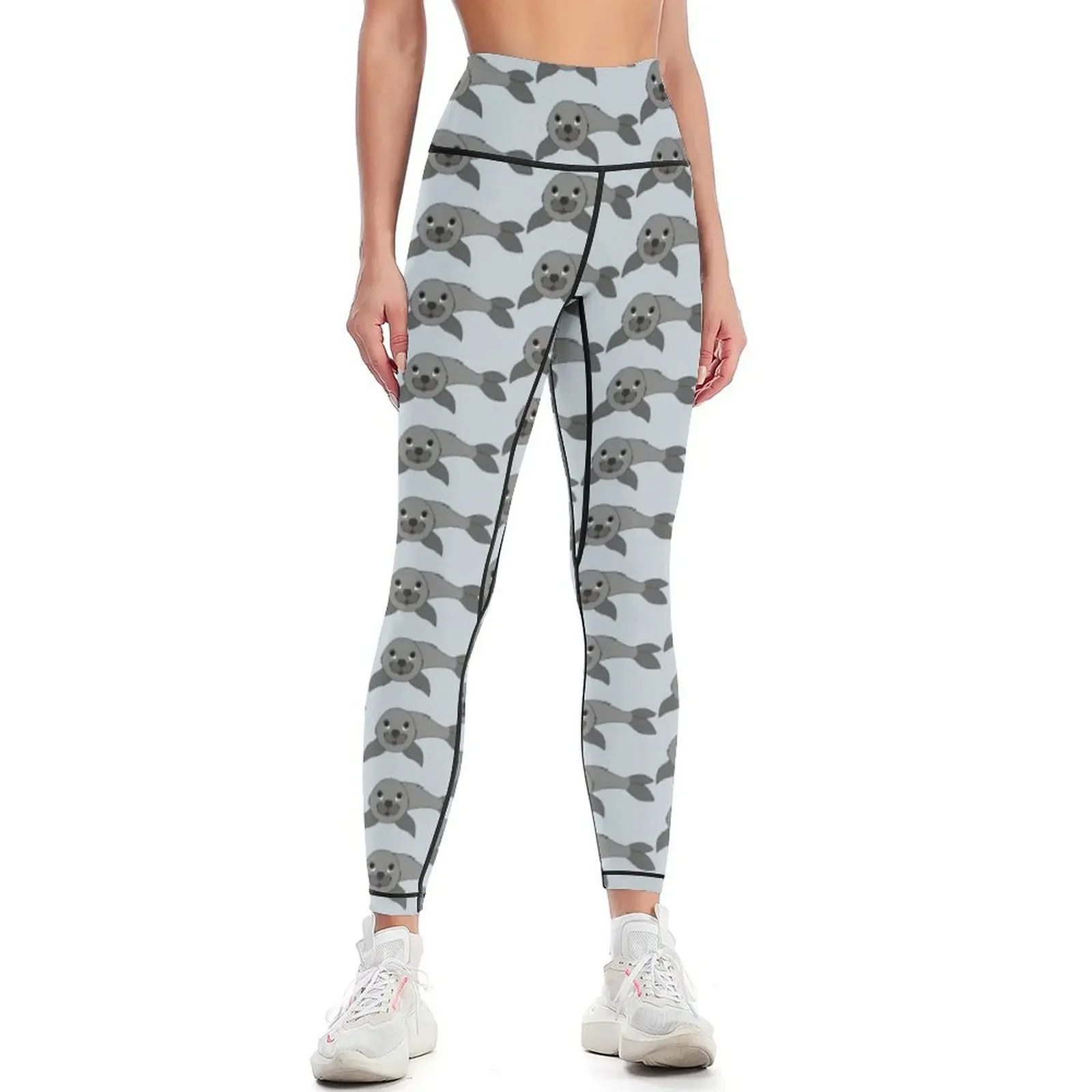 

Gray Baby Seal Leggings Women's sportswear workout shorts push up legging Women's fitness Womens Leggings