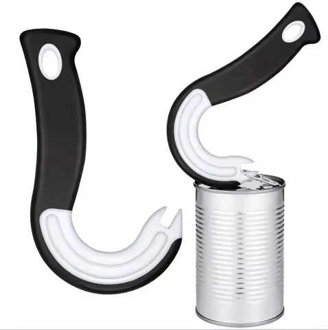 Easy Open Ring Pull Can Opener Easy Grip Opener Ring-Pull Helper For Ring Pull Tab Cans Tins Bottles Kitchen Tools Bottle Opener