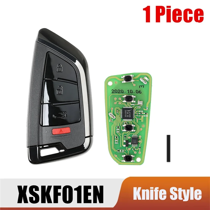 

1 Piece For Xhorse XSKF21EN Remote Control Key 4 Button Knife Style Fob For VVDI Key Tool (Black)-AU62