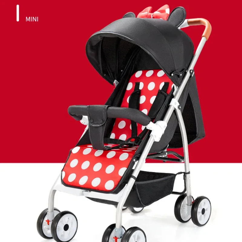 NEW Four Wheel Suspension Baby Stroller Portable Baby Carriage Fold Pramfor Newborn Baby Trolley Car Seat Baby Portable Stroller