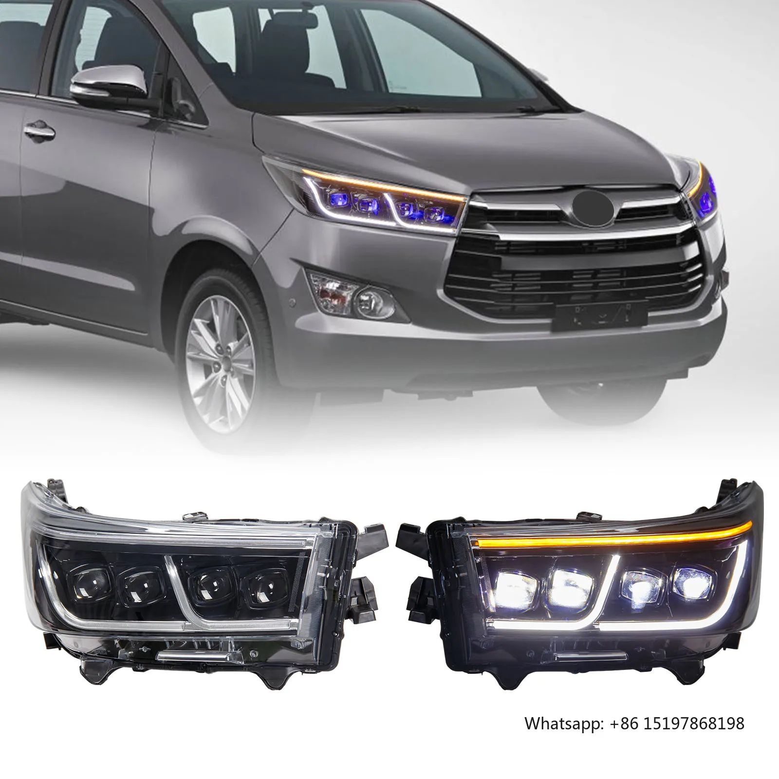 New Arrival Full Led Head Lamp For Toyota Innova Crysta Headlight Innova 2016-2…