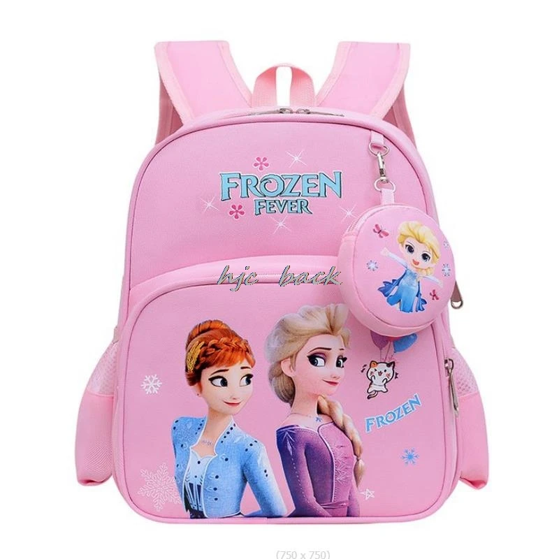 New Frozen Elsa Girl School Bag Princess Anna Grade 1-3 Primary Student Shoulder Orthopedic Kid Backpack Large Capacity Mochilas