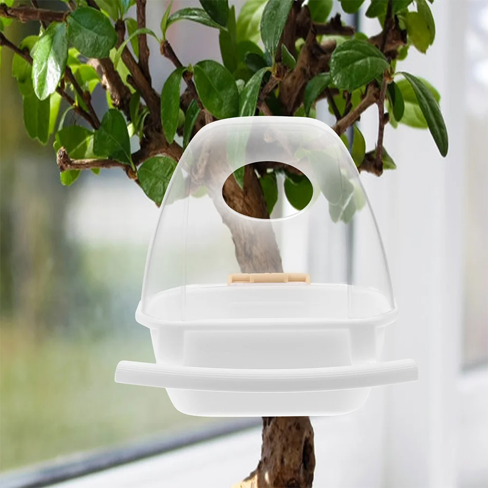 

2 Pcs Bird Food Cup Cage Feeding Bowls Feeder Accessory Birdcage Abs Dish Holder
