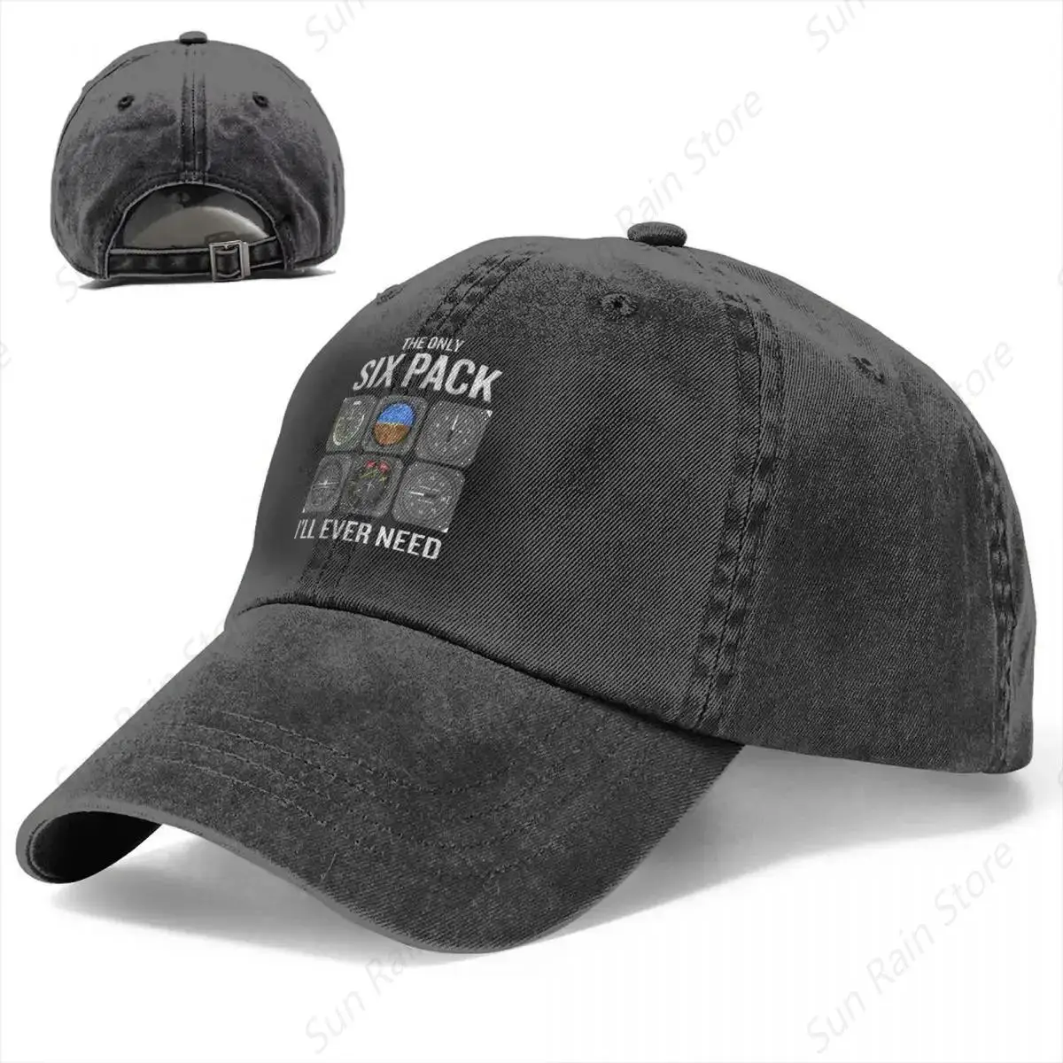 Airplane Lover Hat Peaked Men Women's Cowboy Cap Pilot Quote Cockpit Airplane Flight Intruments Baseball Caps Visor Protect Hats