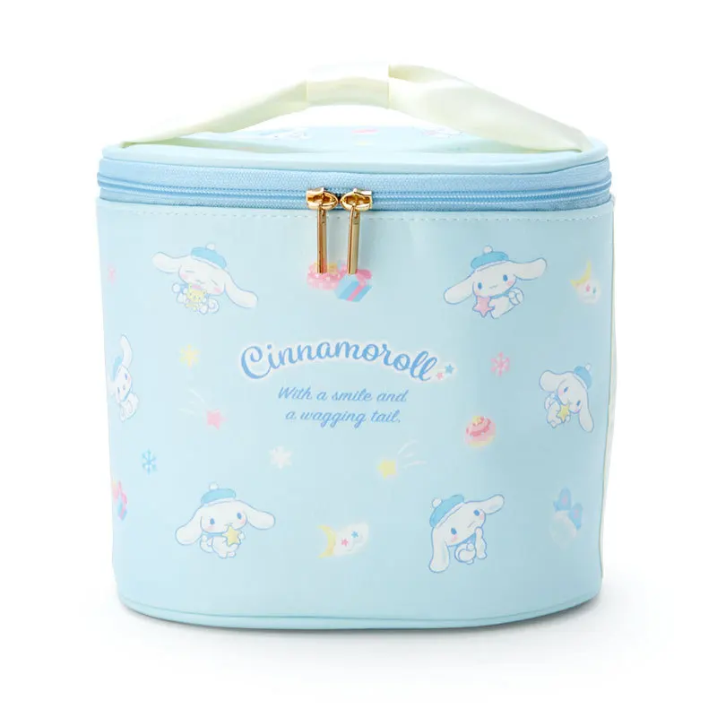 Sanrio My Melody Cosmetic Bag For Women Cute Cinnamoroll Melody Y2K Zipper Portable Travel Makeup Bag Waterproof Toiletry Bag