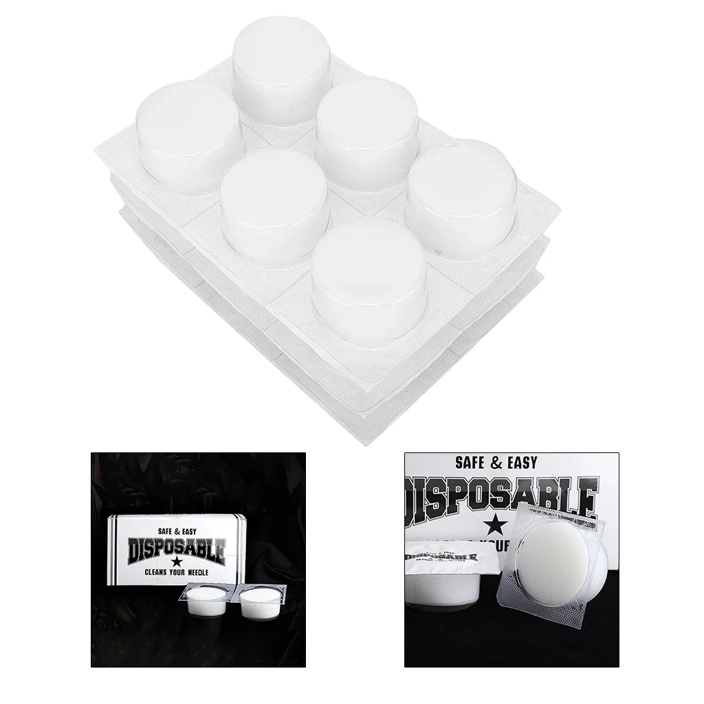 Portable Disposable Dip Cup Caps Dip Foam for Needle Clean Supplies