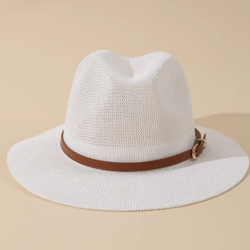 Unisex Straw Beach Hat Sun Protection Cap