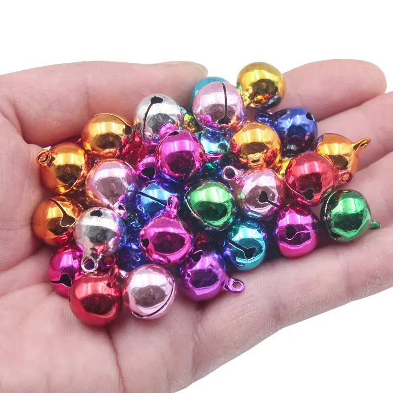 10Pcs Metal Jingle Bells Matte Loose Beads Bell For Wedding Party Christmas Decorate Pendants DIY Earring Handmade Accessories