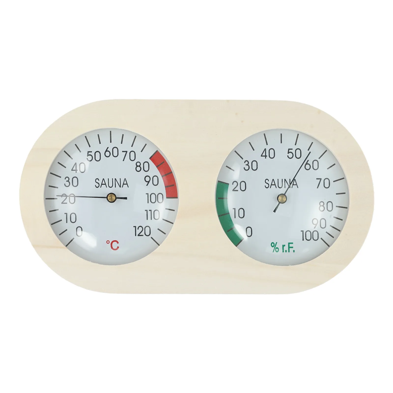 Humidity Gauge Hygrometer Device Sauna Environment Natural Wood Material Practical Usage User-Friendly 235*130mm