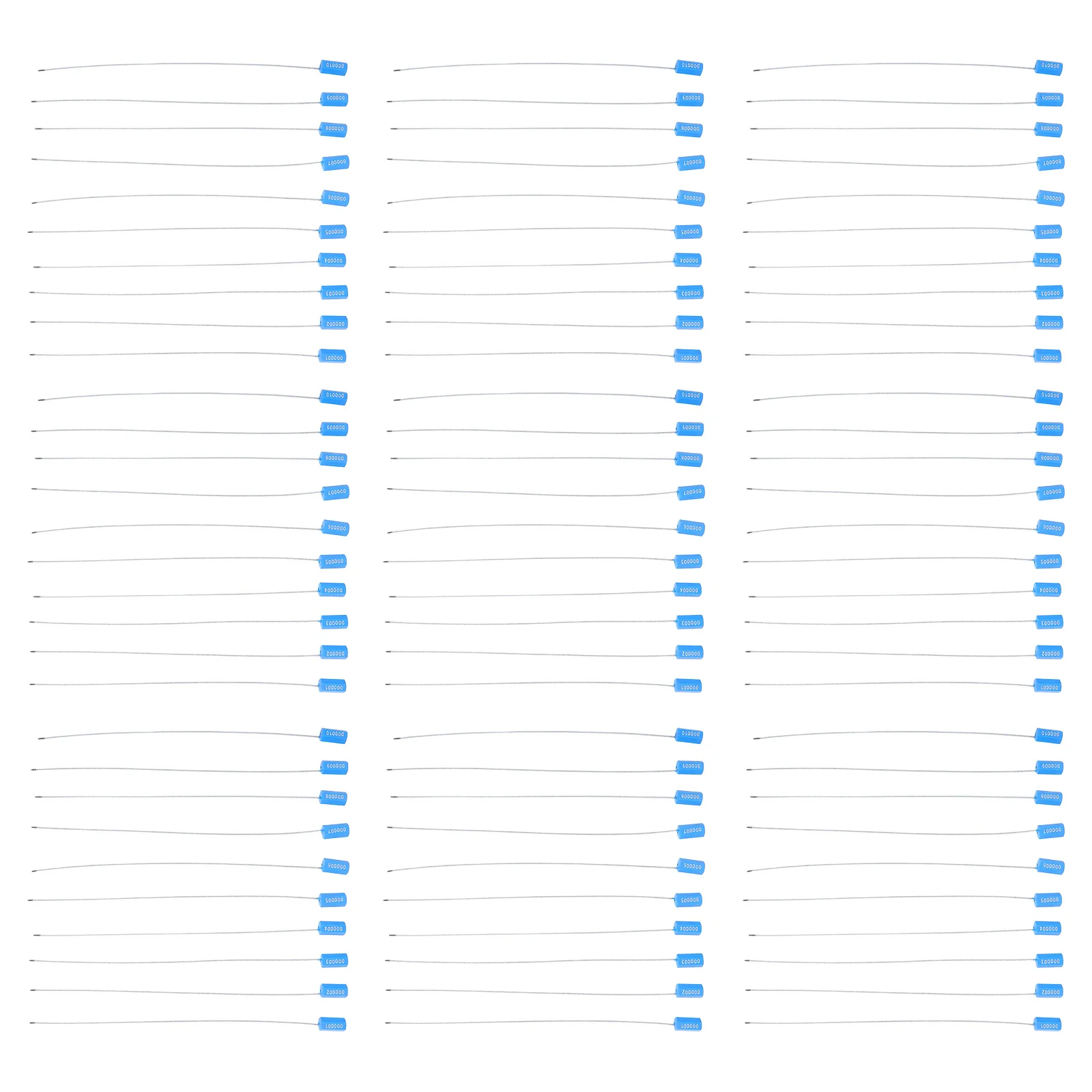 

100pcs Steel Cable Seals Tamper-Proof Metal Wire Security Seals For Container Truck Transport Weather Resistant Numbered Tags